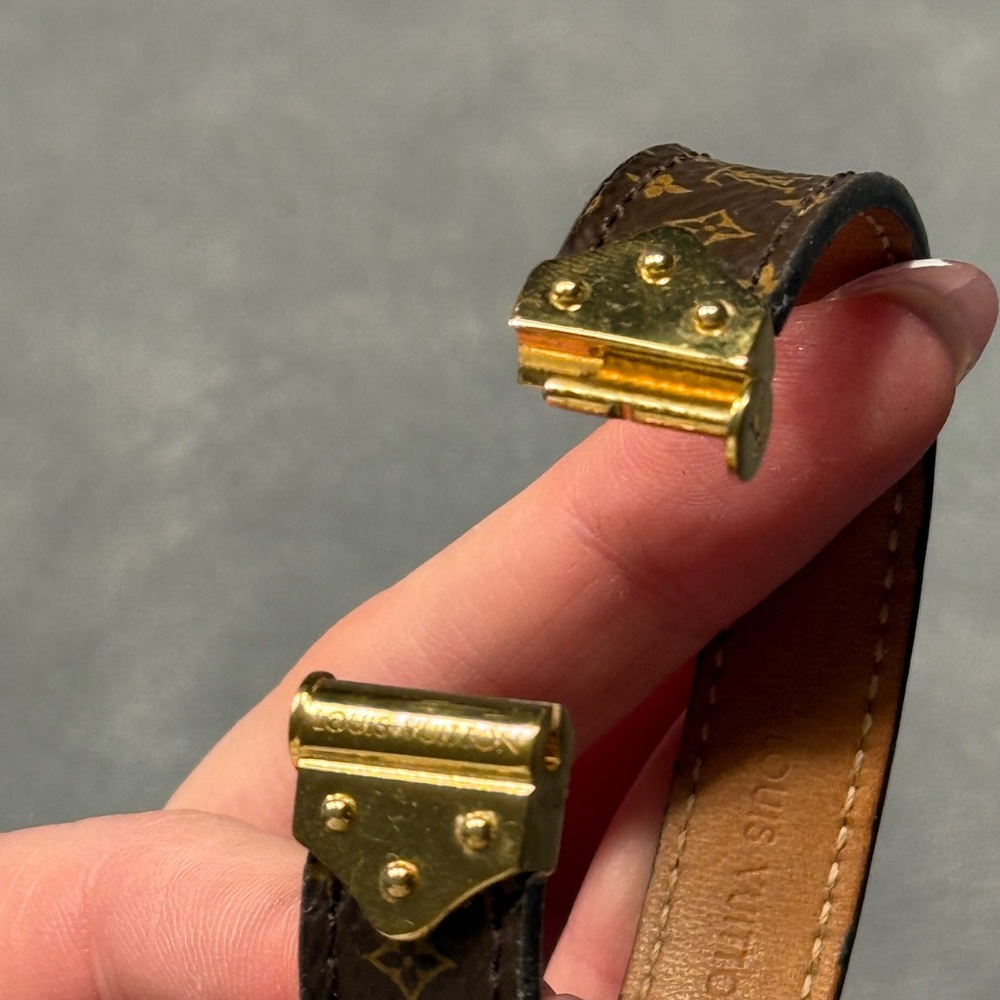Louis Vuitton Monogram Canvas Bracelet with Gold-Tone Accents - Picture 8 of 8